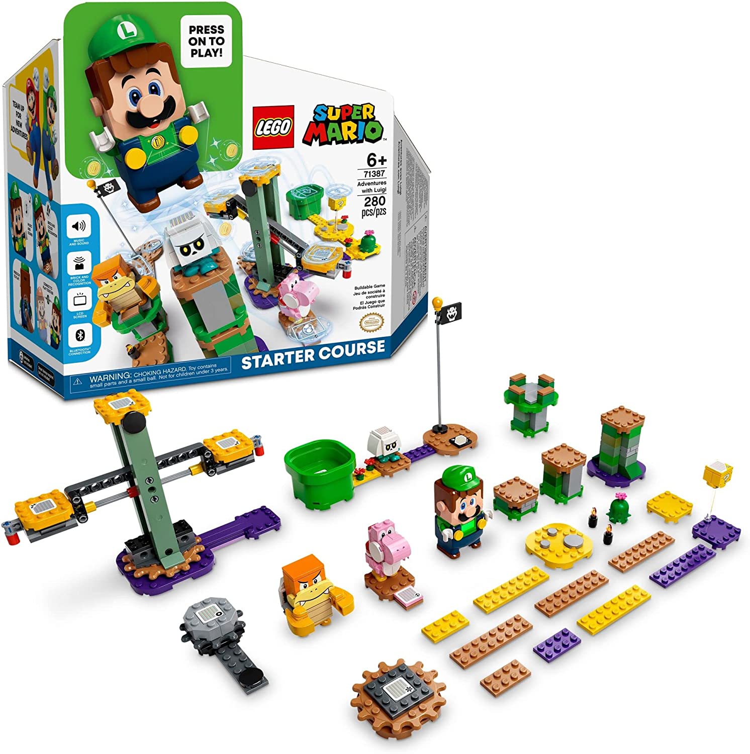 Lego 71387 Super Mario Adventures Con Luigi 280 Piezas